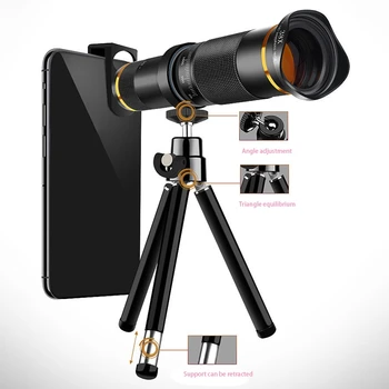 38X Telefoto Objektīvs, HD Monokulāri Teleskopu Tālruņa Kameras Objektīvs IPhone 11 Xs Max XR X 8 7 Plus Android Mobilo