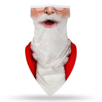 3D Drukas Ziemassvētku Sejas Maska Unisex Pārgājienu Šalles Balaclava Sporta Kakla Šalli Caurule Saskaras ar Pārgājienu Šalles Izjādes Sejas Vāciņu