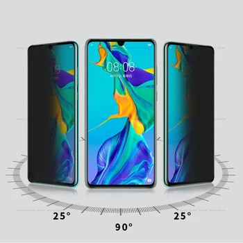 3D Pilnībā Izliektu Pret Spiegu Rūdīta Stikla Huawei P30 Pro Privacy Screen Protector For Huawei Mate 20 Pro Anti-Glare Stikla Plēves
