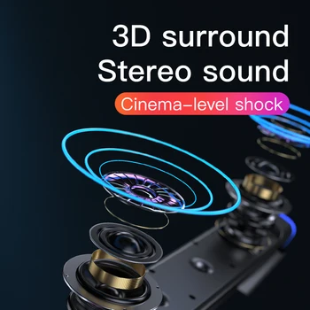 3D Stereo Datoru Soundbar bluetooth 5.0 Skaļruņi 4 Vienības Subwoofer Atbalsts, 3,5 mm AUX for Laptop PC TV Mājas Kinozāles