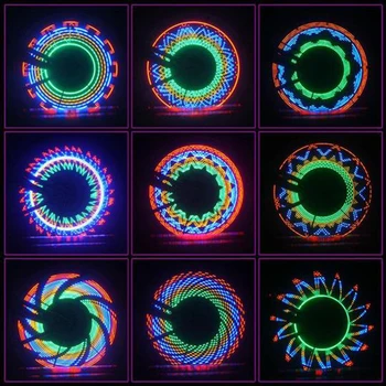 3D Velosipēda Spieķi LED Gaismas Krāsains Velosipēda Riteņa Gaismas Multi-krāsu 42 Modeļus 16 LED Velosipēda Spieķi Gaismas EDF88