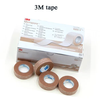 3M medicīnas miesas ādas, papīra lentes microporous elpojošs hipoalerģiska dubultā plakstiņa plastmasas izejvielas elpojošs platas lentes