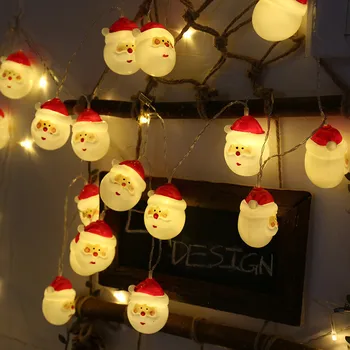 3M Sniegavīrs Santa LED String Gaismas Pasaku Gaismas Āra Bateriju Darbināmas Vainags Ziemassvētku Rotājumi Jaunajā Gadā Grupa Xmas fl02