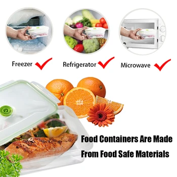 3PCS Plastmasas Pārtikas Uzglabāšanas Kastē, kas Ledusskapi ar Saldētavu Pārtikas Glabāšanai Kastes Microwavable Svaigas, Vakuuma un Kastes Virtuves Konteineri