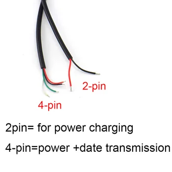4-Pin Micro-USB 2.0 Vīrietis sieviete Jack Datu DIY Enerģijas Uzlādes Vadu Paplašinājums lādētāja Kabelis 2 4 Dzīslas-5V, Adapteris Savienotājs