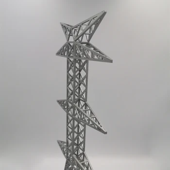 40 x 6.9 x 6.9 cm DIY Smilšu Tabula Elektriskā Torņa Modeli Pārraides Torņa Apdare miniatūras ainava - Sudraba Pelēks