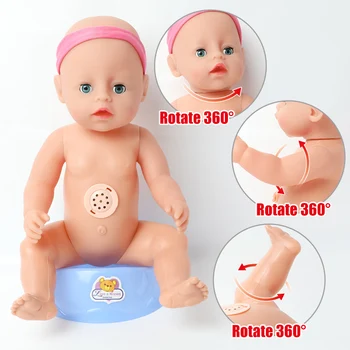 40CM bebe atdzimis Lelle Simulācijas skaņas ūdensizturīgs silikona 16 collu Reāli baby Lelle, Ārsti, apģērbs, Virtuves komplekts, Rotaļlietas bērniem