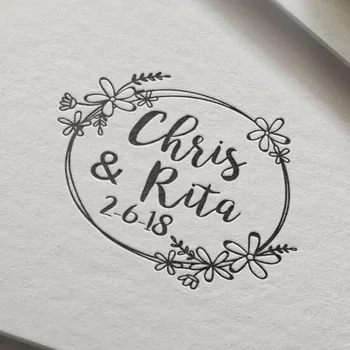 40mm kāzu pasūtījuma zīmogs Automātiskā rakstīšana ar tinti uzņēmējdarbības ģimenes atgriešanās adresi uzaicinājumu zīmogs Taisnstūra laukums