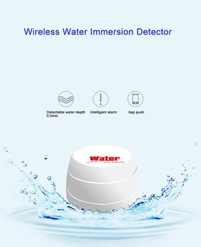 433MHZ Bezvadu Ūdens Noplūdes Signalizācijas Iegremdēšanas Detektora Sensors Home Security Mājas Drošības Sistēma