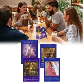 44PC Archangel Michael Oracle Kartes Klāja Tarot Kartes Izturīgs Puse Spēli Pārklājumu Karti Papīra Kāršu galda Spēles Izklaide