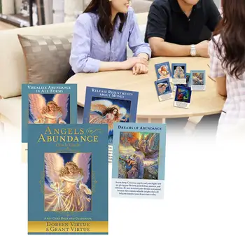 44PCS Tarot Kartes Krītotā Papīra Kartes Eņģeļu Orākuls Izturīgs Inovatīvu Puses Visus angļu Tarot Klāja Klāja Spēļu Kārtis