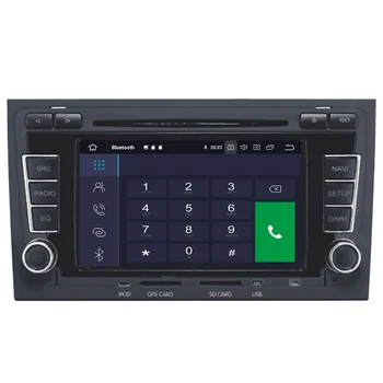 4G+64GAotsr Android 10.0 GPS navigācijas Auto DVD Atskaņotājs Audi A4 2003-2012 automašīnas Vadītājs vienību multimediju atskaņotājs, radio, magnetofons