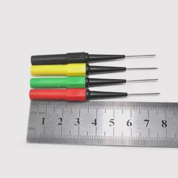 4gab 0.7 mm Pīrsings Zondes Komplekts Multimetrs Pildspalvu Zondes Mini Wire Piercer Auto Remonts Testa Līnijas Ligzda Izolācijas Pīrsings Zondes Rīks