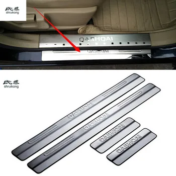 4gab/daudz auto piederumi nerūsējošā tērauda pretnodiluma plāksnes durvis, palodzes priekš Nissan qashqai J10 2009 2010 2011 2012 2013 -