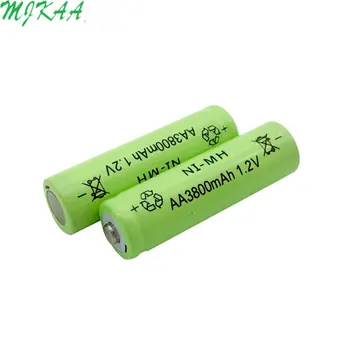 4gab Ni-MH 1,2 V 3800mAh Zaļā AA Uzlādējamas Niķeļa-metāla Hidrīda Akumulatoru 14mm*50mm