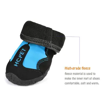 4GAB Pet apavi, Ūdensnecaurlaidīgi zābaki Atstarojošs Velcro āra neslīdoša izturīgs un Silts četri gadalaiki kurpes vidēji liels suns