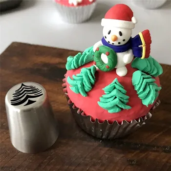4gab/set Kūka Krēms Uzgalis Mīklas Līdzeklis Nerūsējošā Tērauda Cupcake krievijas Konditorejas Krēms Padomus Bakeware Ziemassvētku Apledojuma Cauruļu Uzgaļi