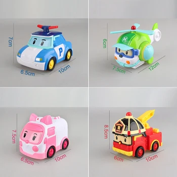4gab/Set Robocar Poli Korejas Bērnu Rotaļlietu Anime Rīcības Attēls Poli Anba Roy Rotaļlietas Auto Bērniem Playmobil Juguetes
