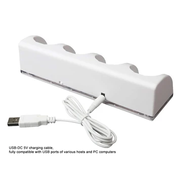 4x 2800mAh Akumulators pack+4 Slots Lādētāju Bāzes Staciju+USB kabelis Nintendo Wii Gamepad Kursorsviru Tālvadības pults