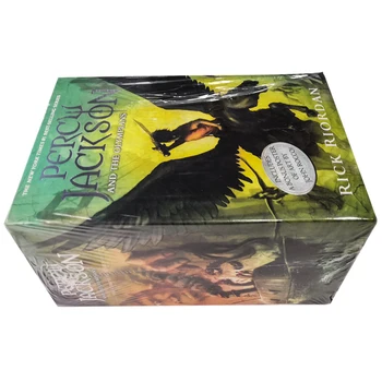 5 Grāmatas/set Percy Jackson & The Olimpiešiem latviešu Oriģinālo Romānu Grāmatas Bērniem angļu valodas Attēlu Grāmatu zinātniskās fantastikas grāmata