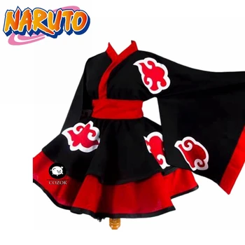 5 Stilā Naruto: Shippuden Kostīmi NARUTO Uzumaki Naruto Lolita Svārki Lolita Kimono Kleita Anime Cosplay Dāmas Puses Vienotos