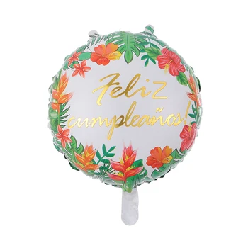 50gab 18inch spāņu Happy Birthday Party Dekorēšana Folija Baloni Feliz Cumpleanos apaļas un sirds Bumbiņas Baby Dušas Globos