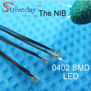 50gab/daudz 0402 SMD Pre-pielodēti mikro litz vadu LED vada pretestība 20cm 8-12V Modelis DIY 9 Krāsas var izvēlēties