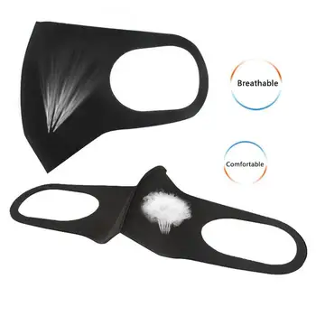 50gab Kokvilnas Mutes Maska Modes Melnā Maska Mazgājams elastīgs auss Cilpiņu, Sejas, Elpošanas Masku Atkārtoti Anti Putekļu