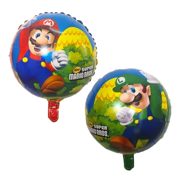 50gab/partija, Super Mario, Baloni, Klasiskās Rotaļlietas Mario Bros Mylar Baloni Dzimšanas dienas svinības Baby Dušas Apdares Gaisa Ballon Bumbu