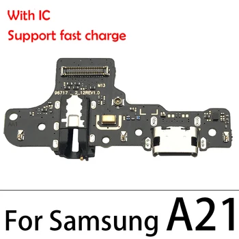 50GAB Testēti USB Uzlāde Dokā Port Connector Flex Cable Samsung A01 A11 A21 A21S A31 A41 A51 A71 A750F A920F
