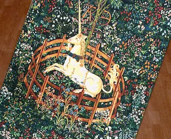 58*80cm Beļģija Sienas Karājas Gobelēns paintin Auduma Marokas Dekoru, Sienas Gobelēns Auduma sienas Viduslaiku Unicorn Design
