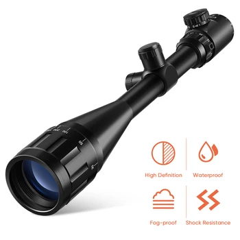 6-24x50 AOE Riflescope Regulējams Zaļā Red Dot Medību Gaismas darbības Joma Optika Taktiskās Medību Šautene Jomu Medību Ieroci Piederumu