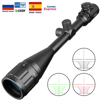 6-24X50 AOE Riflescope Regulējams Zaļā Red Dot Medību Gaismas Taktiskās darbības Joma Tīkliņš Optisko Šautene Jomu Medību Jomu, Gaisa Pistoli