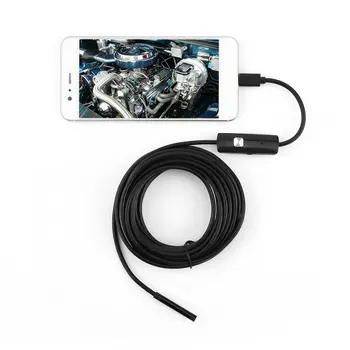 6 LED 5.5 mm Objektīvs Endoskopu, Ūdensizturīgs Pārbaudes Borescope Android Fokusa Objektīvs USB Kabeli Ūdensizturīgs Endoskopu