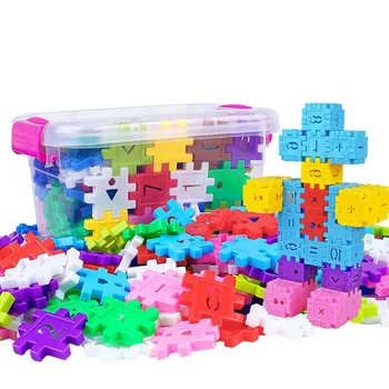 66pcs 3D Rotaļlietas bērniem Celtniecības Bloki Mācību Izglītības Rotaļlietas, Montessori Vēstules Numuri Bērniem, Bērnu DIY BLOĶĒT Smadzeņu Dāvanu