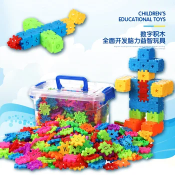 66pcs 3D Rotaļlietas bērniem Celtniecības Bloki Mācību Izglītības Rotaļlietas, Montessori Vēstules Numuri Bērniem, Bērnu DIY BLOĶĒT Smadzeņu Dāvanu