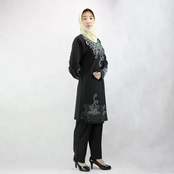 6Color Islāma Apģērbu Sievietēm Abaya Arābu Kaftan Dāmas Musulmaņu Modes arābu Rudens Drēbes Bikses Uzstādīt Maxi Sieviete, Dubaija Abaya