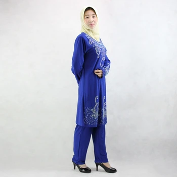 6Color Islāma Apģērbu Sievietēm Abaya Arābu Kaftan Dāmas Musulmaņu Modes arābu Rudens Drēbes Bikses Uzstādīt Maxi Sieviete, Dubaija Abaya