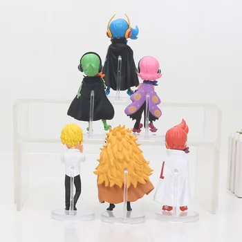 6pcs/set Anime VSF Viens Gabals Vinsmoke Reiju Sanji Yonji Vinsmoke Ģimenes PVC Darbības Rādītāji Kolekcionējamus Modelis Rotaļlietas