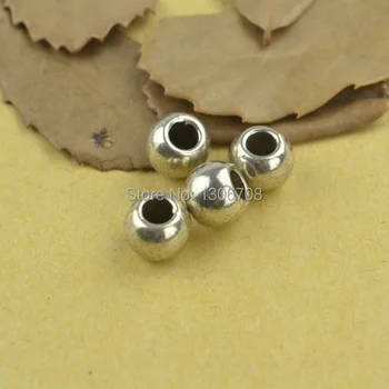 70pcs/daudz Metāla antikvariāts, tibetas sudraba piekariņi apaļas pērles Eiropas aproces, padarot diy rotaslietas piegādes z42586