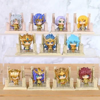 7pcs/set Gudrs Japānas Anime Zelta Saint Seiya bruņinieku zodiaka PVC Rīcības Attēls Kolekcionējamus Modelis Rotaļlietas