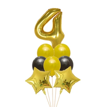 8pcs/daudz 40 collu Numuru Folijas gaisa Balons, Rose Gold Noplukt Ciparu Dzimšanas dienas svinības Apdare zvaigžņu lateksa balonu Bērnu Dušas Globos