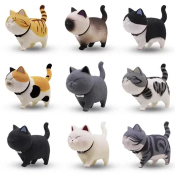9 Par Kopumu, Automašīnu Dekorēšana Simulācijas Cat Doll Kitty Creative Auto Centrs Konsoles Rotaļlieta Kaķis Mikro Ainavu Cute Auto Piederumi, Dāvanu