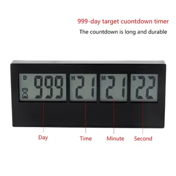 999 Dienas Atpakaļskaitīšanas Pulkstenis LCD Digitālo Ekrānu Virtuves Taimeris Notikums Atgādinājums Par Kāzu Pensionēšanās Lab Gatavošanas Virtuves Laistīšanas