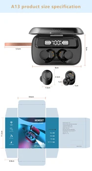A13 TWS Smart Touch Taisnība Bezvadu Bluetooth 5.1 Austiņām Ausīs Stereo Sporta Austiņas CVC8.0 Trokšņa Samazināšanas Austiņas