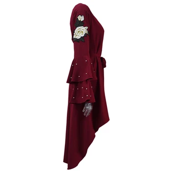 Abaya Dubaija Kaftan Turcija Sievietes Ilgi Frēzēšana Izšuvumi Hijab Musulmaņu Kleita Elbise Caftan Drēbes, Turku Islāma Apģērba Vestidos