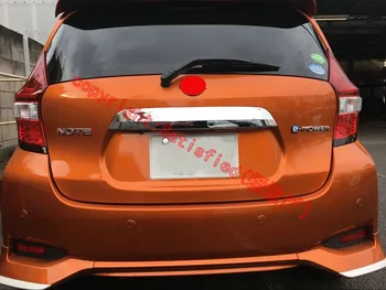ABS Chrome Aizmugurējās Durvis, Bagāžnieka Vāks Vāciņš Melns Ārpuse Molding Uzlīmes Nissan NOTE 2017 2018