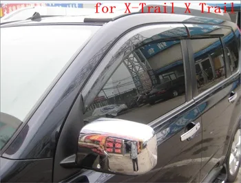 ABS Chrome Atpakaļskata spoguļa vāciņš Melns/Atpakaļskata spoguļa Apdare priekš Nissan X-Trail X Trail 2008-2013 auto-stils
