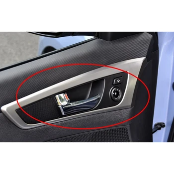 ABS Oglekļa Šķiedras Automašīnas salona Durvju Roktura Vāciņš Melns par Hyundai Veloster 2012-2017 Interjers