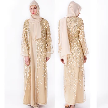 Acs Sequin Kaftan Abaya Turcija Drēbes, Dubaija Kimono Jaka Musulmaņu Kleita, Hijab Abayas Sievietēm Islāma Apģērba Ramadāna Caftan